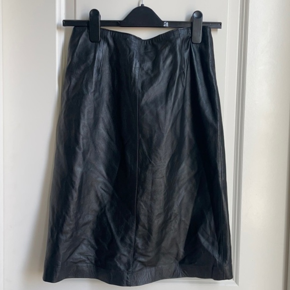 90s Leather‎ Skirt - Picture 2 of 5